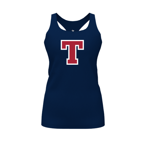 [CUS-DFW-RCBK-PER-NVY-FYS-LOGO2] Racerback Tank Top (Female Youth S, Navy, Logo 2)