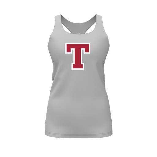 [FT0TRBGY-FYS-LOGO2] Decker Racerback Tank Top (Female Youth S, Gray, Logo 2)