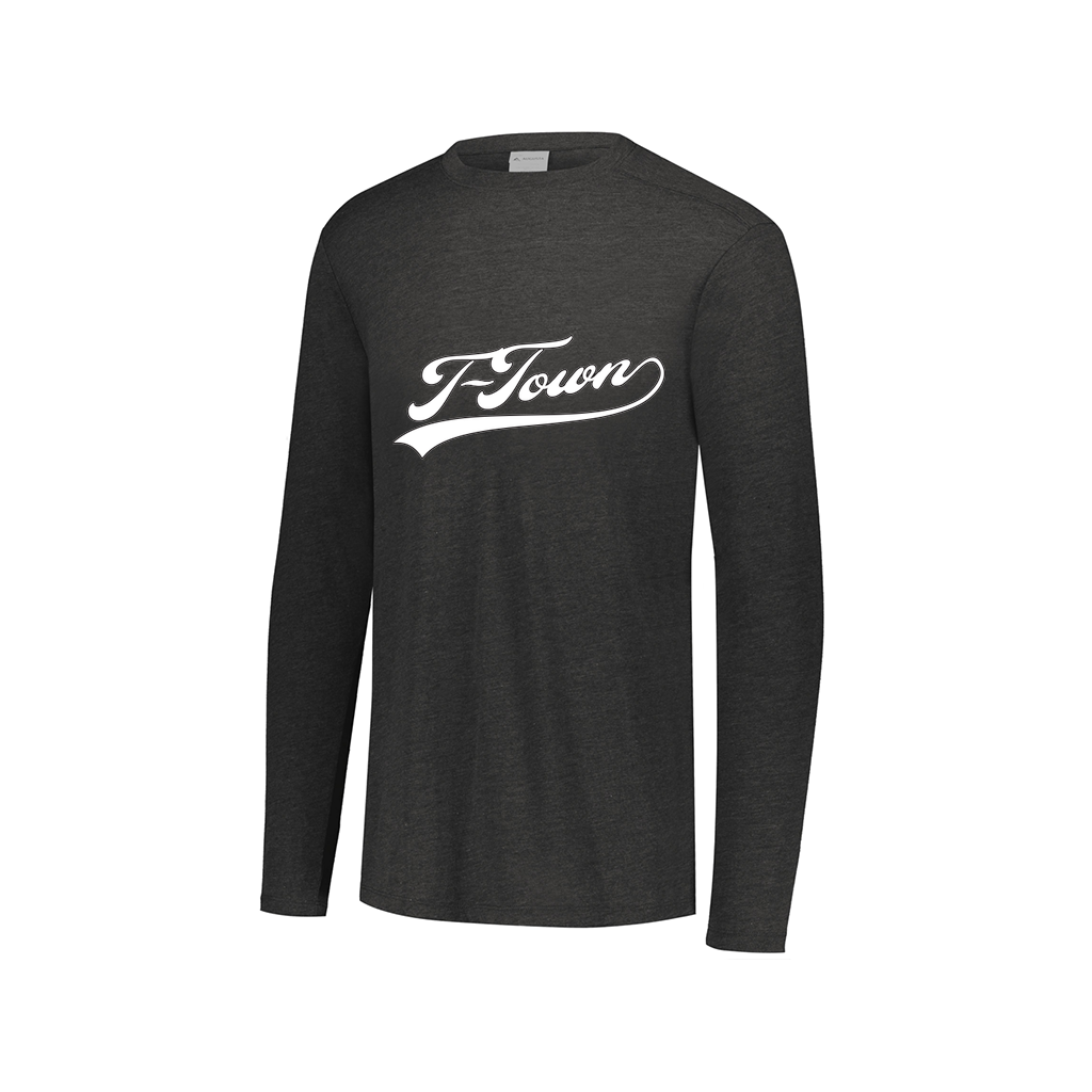 [FTLCUBBK-AL-LOGO1] Decker Men's Tri-Blend T-Shirt - Long Sleeve (Adult L, Black, Logo 1)