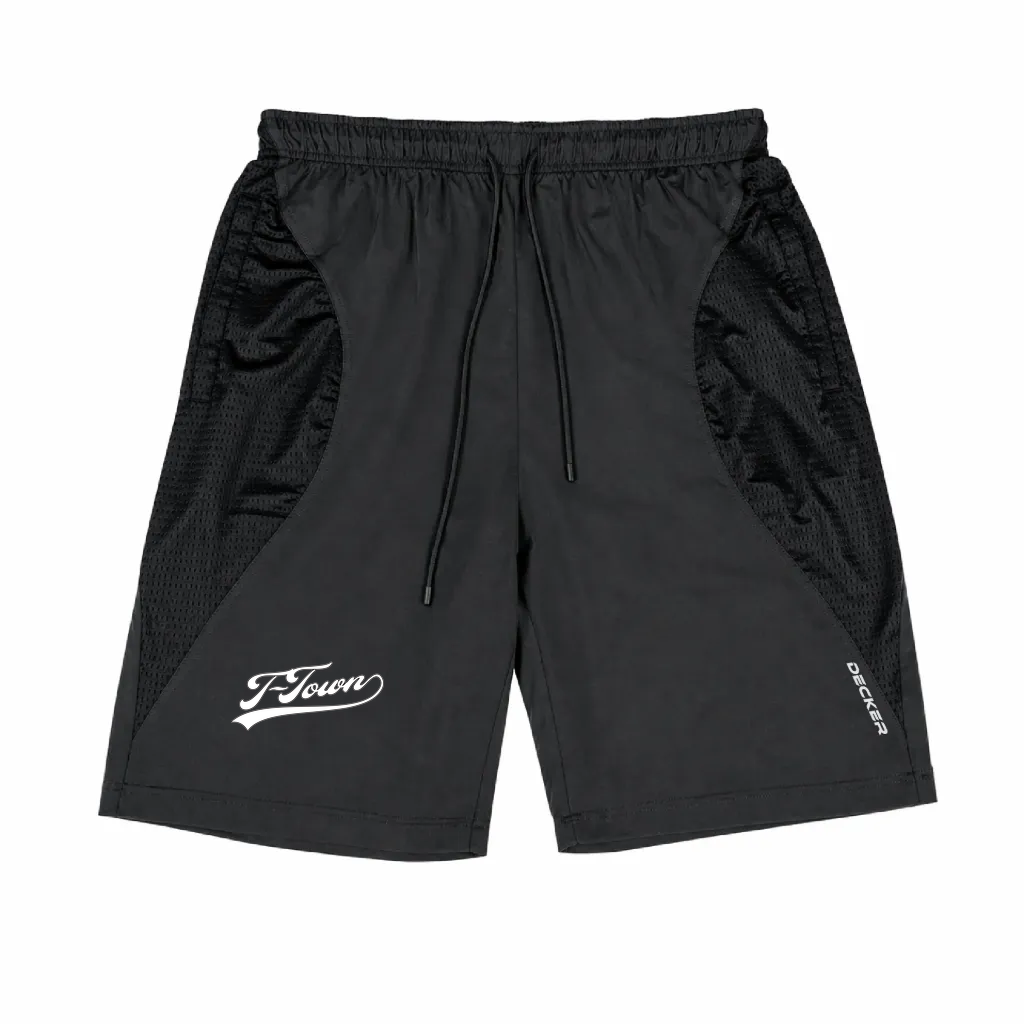 [CUS-DFW-SHOR-PER-CRV-BLK-YXXS-LOGO1] Decker Shorts (Curve Shorts) (Black, Youth XXS, Logo 1)