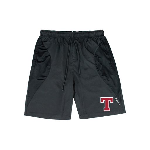 [CUS-DFW-SHOR-PER-CRV-BLK-YXXS-LOGO2] Shorts (Curve Shorts) (Youth XXS, Black, Logo 2)