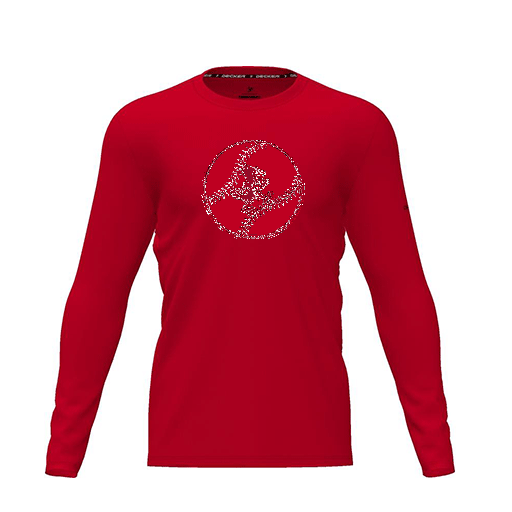 [FTLCDFRD-YXS-LOGO3] Dri Fit Performance T-Shirt (Youth XS, Red, Logo 3, Long Sleeve)