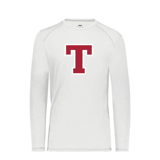 [6845.005.S-LOGO2] Men's SoftTouch Long Sleeve (Adult S, White, Logo 2)
