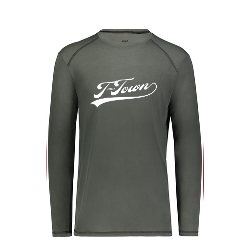 [6845.98D.S-LOGO1] Men's SoftTouch Long Sleeve (Adult S, Gray, Logo 1)