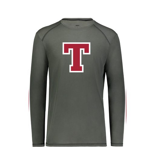 [6845.98D.S-LOGO2] Men's SoftTouch Long Sleeve (Adult S, Gray, Logo 2)