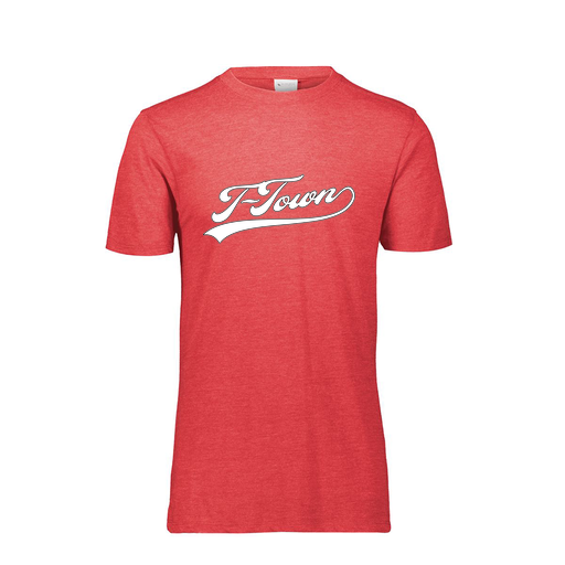 [FTSCUBRD-YS-LOGO1] Decker Youth Tri-Blend T-Shirt - Short Sleeve (Youth S, Red, Logo 1)