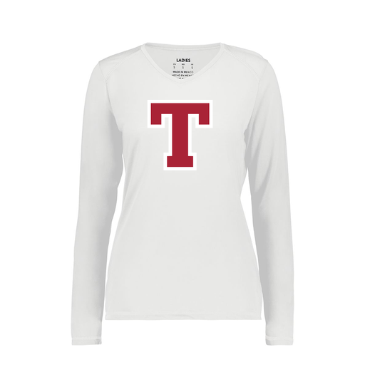 [6847.005.XS-LOGO2] Women's SoftTouch Long Sleeve (Female Adult XS, White, Logo 2)