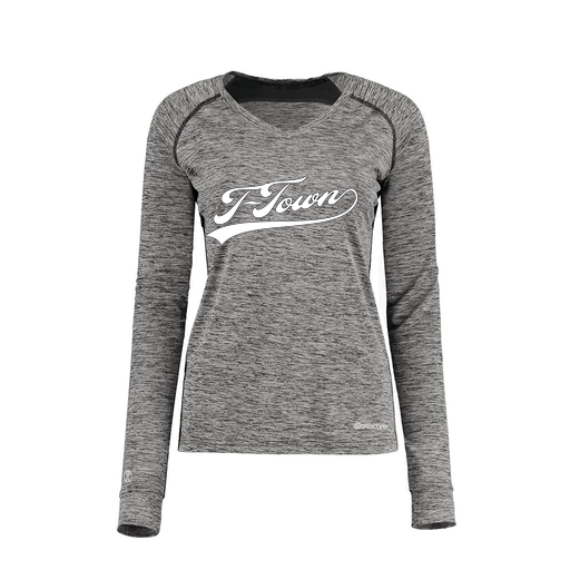 [222770.K94.XS-LOGO1] Ladies Electric Long Sleeve Shirt (Female Adult XS, Black, Logo 1)
