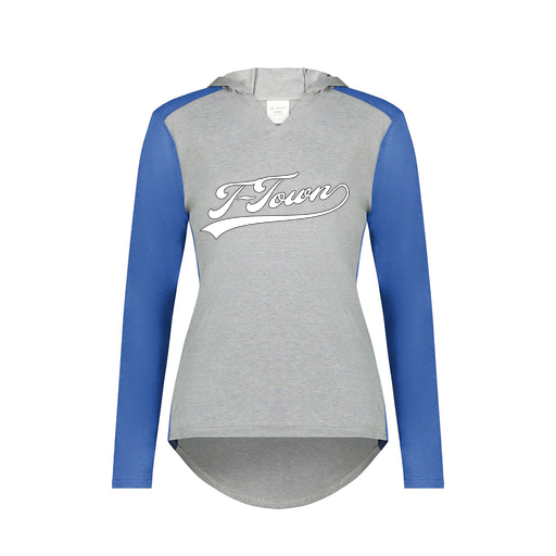 [6902.28V.XS-LOGO1] Ladies Vintage Hoodie (Female Adult XS, Royal, Logo 1)
