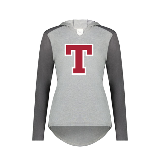 [6902.30V.XS-LOGO2] Ladies Vintage Hoodie (Female Adult XS, Gray, Logo 2)