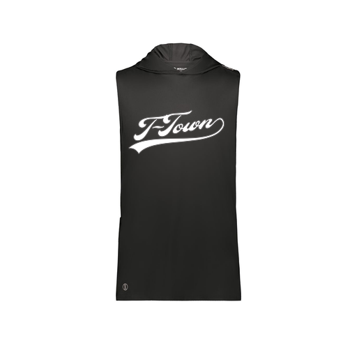 [222590.080.XS-LOGO1] Men's CoolDry Sleeveless Hoodie (Adult XS, Black, Logo 1)