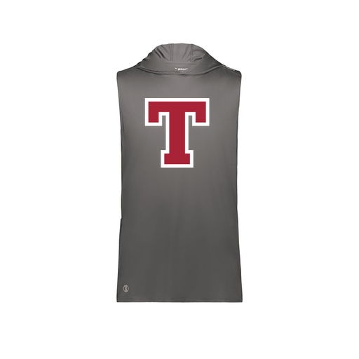 [222590.98D.XS-LOGO2] Men's CoolDry Sleeveless Hoodie (Adult XS, Gray, Logo 2)