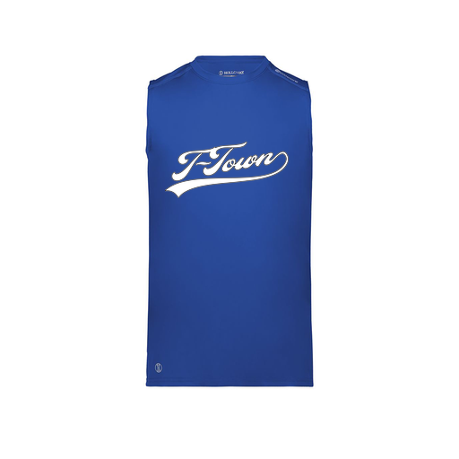 [222593.060.S-LOGO1] Men's CoolDry TankTop (Adult S, Royal, Logo 1)