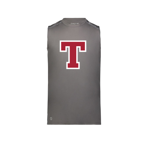 [222593.98D.S-LOGO2] Men's CoolDry TankTop (Adult S, Gray, Logo 2)