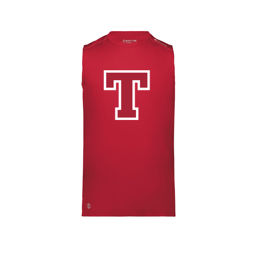 [222593.083.S-LOGO2] Men's CoolDry TankTop (Adult S, Red, Logo 2)