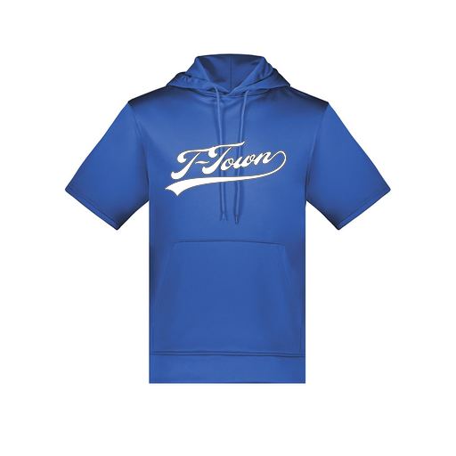 [6871.060.S-LOGO1] Men's Dri Fit Short Sleeve Hoodie (Adult S, Royal, Logo 1)