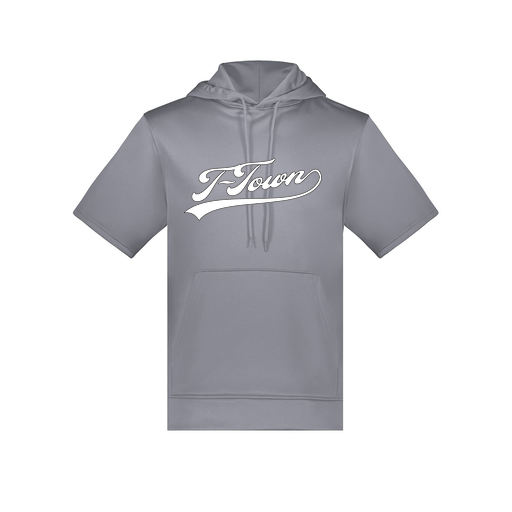 [6871.059.S-LOGO1] Men's Dri Fit Short Sleeve Hoodie (Adult S, Gray, Logo 1)