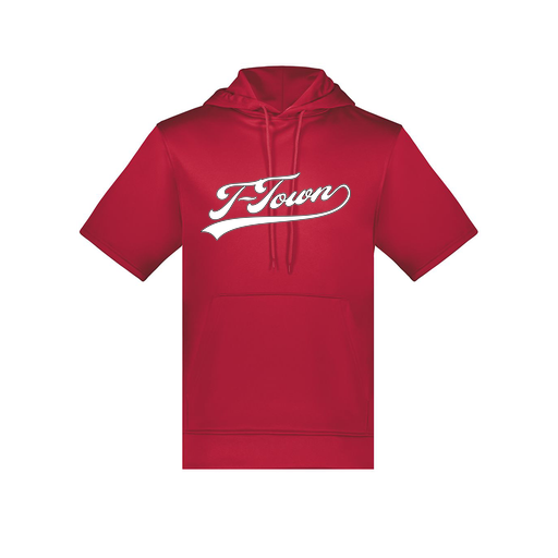 [6871.083.S-LOGO1] Men's Dri Fit Short Sleeve Hoodie (Adult S, Red, Logo 1)