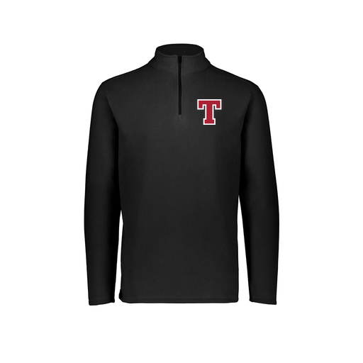 [6863.080.XS-LOGO2] Men's MicroFleece 1/4 Zip Pullover (Adult XS, Black, Logo 2)