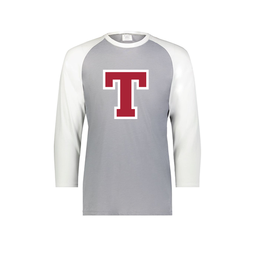 [6879.74S.S-LOGO2] Men's Vintage 3/4 Sleeve T-Shirt (Adult S, White, Logo 2)