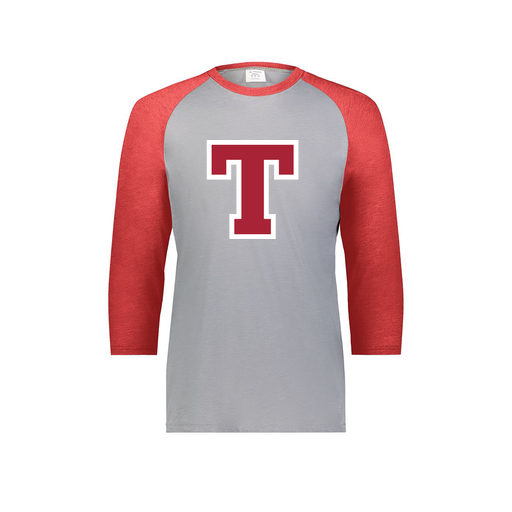 [6880.27V.S-LOGO2] Youth Vintage 3/4 T-Shirt (Youth S, Red, Logo 2)