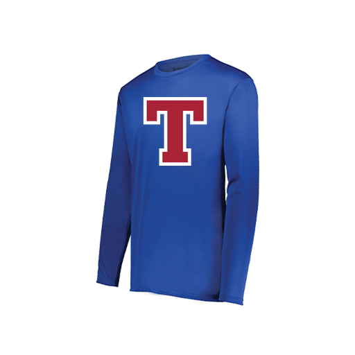 [222822.060.XS-LOGO2] Men's LS Smooth Sport Shirt (Adult XS, Royal, Logo 2)