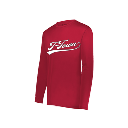 [222822.083.XS-LOGO1] Men's LS Smooth Sport Shirt (Adult XS, Red, Logo 1)