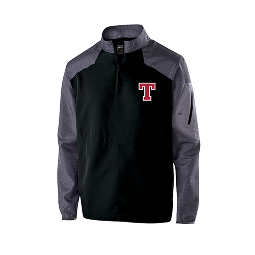 [229155.H05.XS-LOGO2] Men's Raider LS Pullover (Adult XS, Black, Logo 2)