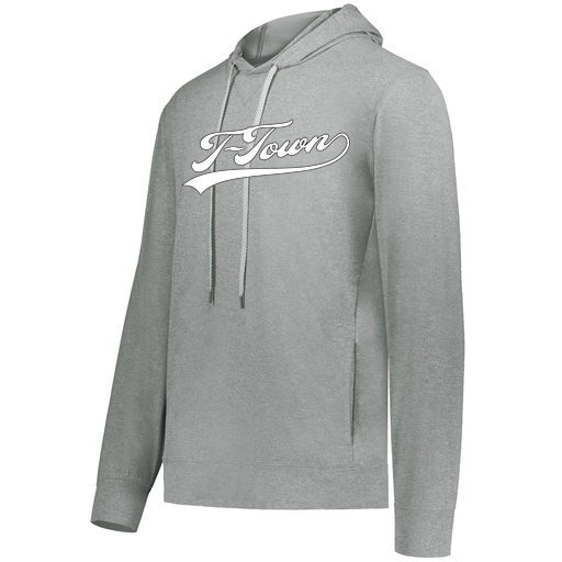 [222598.E83.S-LOGO1] Men's Ventura Thin Knit Hoodie (Adult S, Silver, Logo 1)