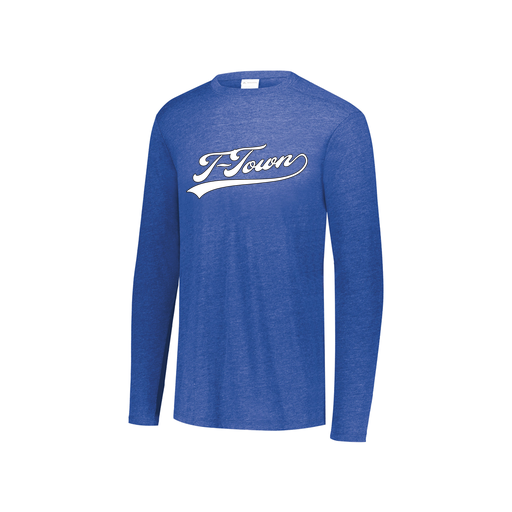 [3076.U55.S-LOGO1] Youth LS Ultra-blend T-Shirt (Youth S, Royal, Logo 1)