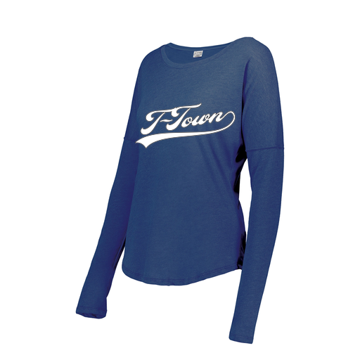 [FTLCUBRY-FAS-LOGO1] Decker Women's Tri-Blend T-Shirt - Long Sleeve (Female Adult S, Royal, Logo 1)