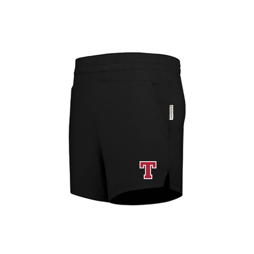 [223704.080.XS-LOGO2] LADIES VENTURA SOFT KNIT SHORTS (Female Adult XS, Black, Logo 2)