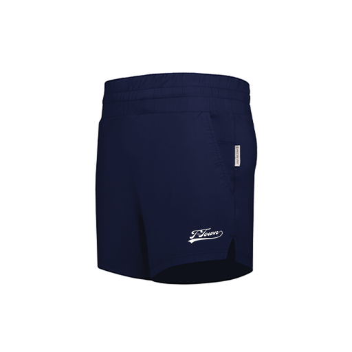 [223704.065.XS-LOGO1] LADIES VENTURA SOFT KNIT SHORTS (Female Adult XS, Navy, Logo 1)