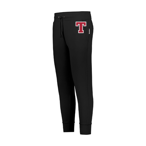 [222799.080.XS-LOGO2] LADIES VENTURA SOFT KNIT JOGGER (Female Adult XS, Black, Logo 2)