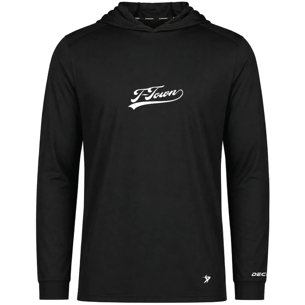 [FTLHUBBK-AXS-LOGO1] Decker Adult Tri-Blend Hoodie (Black, Adult XS, Logo 1)