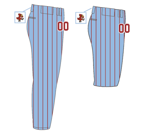 Treynor Cardinals - Pinstripe Pants